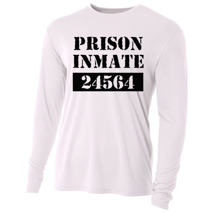 Prisoner Costume Orange Prison Uniform Halloween Jail Inmate Cooling Performance Long Sleeve Crew