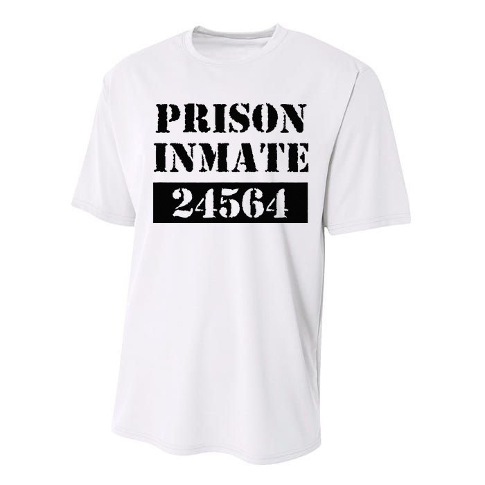 Prisoner Costume Orange Prison Uniform Halloween Jail Inmate Performance Sprint T-Shirt