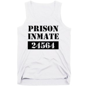 Prisoner Costume Orange Prison Uniform Halloween Jail Inmate Tank Top