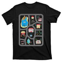 Play Cars On Dad's Back Mat Road Car Race Track Gift T-Shirt