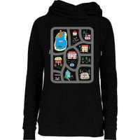 Play Cars On Dad's Back Mat Road Car Race Track Gift Womens Funnel Neck Pullover Hood