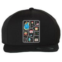 Play Cars On Dad's Back Mat Road Car Race Track Gift Wool Snapback Cap