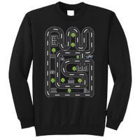 Play Cars On DadS Back Mat Road Car Race Track FatherS Day Sweatshirt