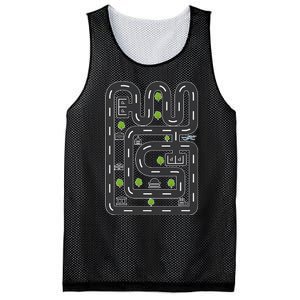 Play Cars On DadS Back Mat Road Car Race Track FatherS Day Mesh Reversible Basketball Jersey Tank