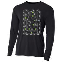 Play Cars On DadS Back Mat Road Car Race Track FatherS Day Cooling Performance Long Sleeve Crew