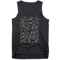 Play Cars On DadS Back Mat Road Car Race Track FatherS Day Tank Top