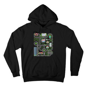 Play Cars On Dad Back Race Track Mat Fathers Day Hoodie