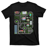 Play Cars On Dad Back Race Track Mat Fathers Day T-Shirt