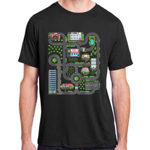 Play Cars On Dad Back Race Track Mat Fathers Day Adult ChromaSoft Performance T-Shirt