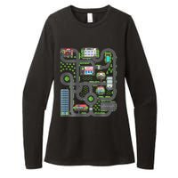 Play Cars On Dad Back Race Track Mat Fathers Day Womens CVC Long Sleeve Shirt