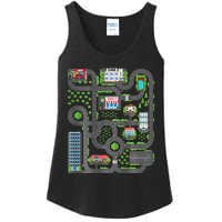 Play Cars On Dad Back Race Track Mat Fathers Day Ladies Essential Tank