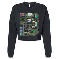 Play Cars On Dad Back Race Track Mat Fathers Day Cropped Pullover Crew