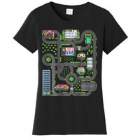 Play Cars On Dad Back Race Track Mat Fathers Day Women's T-Shirt