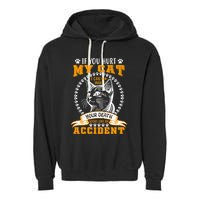 Protective Cat Owner Message Garment-Dyed Fleece Hoodie
