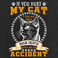 Protective Cat Owner Message Garment-Dyed Fleece Hoodie