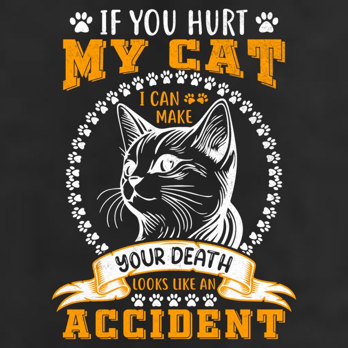Protective Cat Owner Message Garment-Dyed Fleece Hoodie