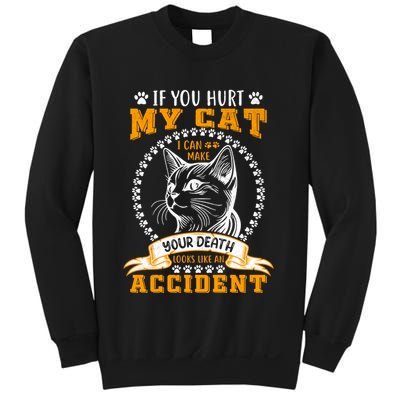 Protective Cat Owner Message Sweatshirt