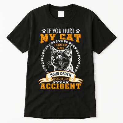 Protective Cat Owner Message Tall T-Shirt