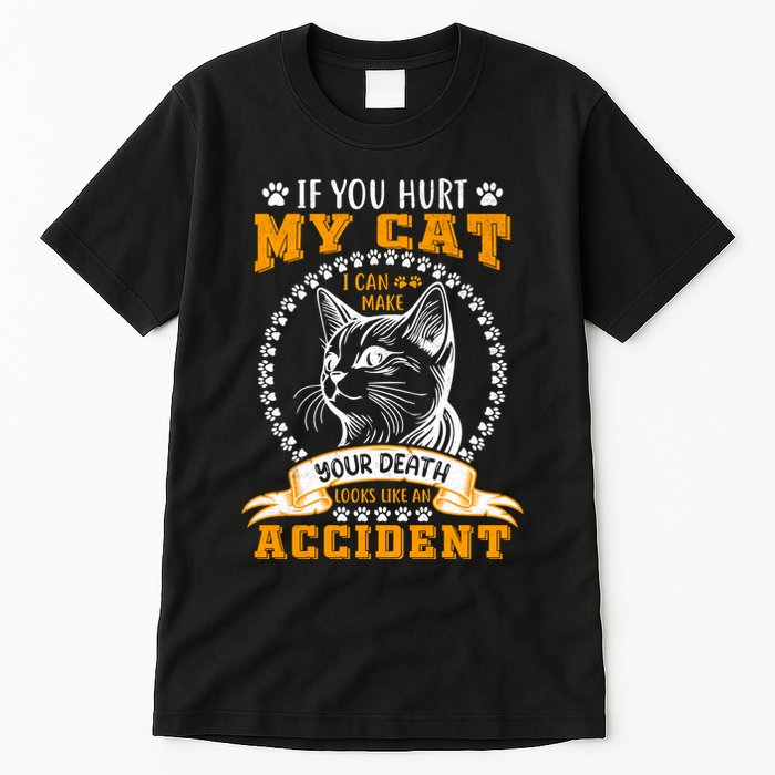 Protective Cat Owner Message Tall T-Shirt