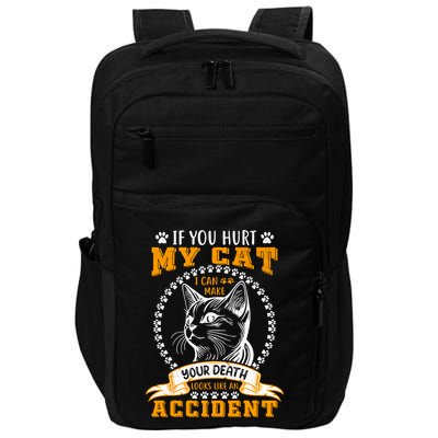Protective Cat Owner Message Impact Tech Backpack