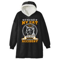 Protective Cat Owner Message Hooded Wearable Blanket