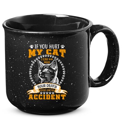 Protective Cat Owner Message 15oz Campfire Ceramic Mug