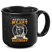Protective Cat Owner Message 15oz Campfire Ceramic Mug