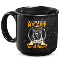 Protective Cat Owner Message 15oz Campfire Ceramic Mug