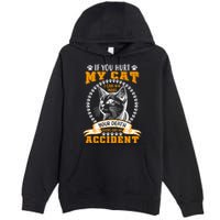 Protective Cat Owner Message Premium Pullover Hoodie