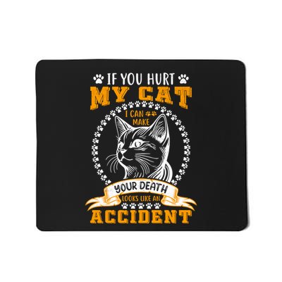 Protective Cat Owner Message Mousepad
