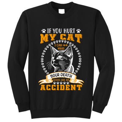 Protective Cat Owner Message Tall Sweatshirt