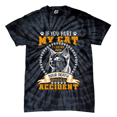 Protective Cat Owner Message Tie-Dye T-Shirt