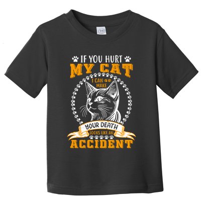 Protective Cat Owner Message Toddler T-Shirt