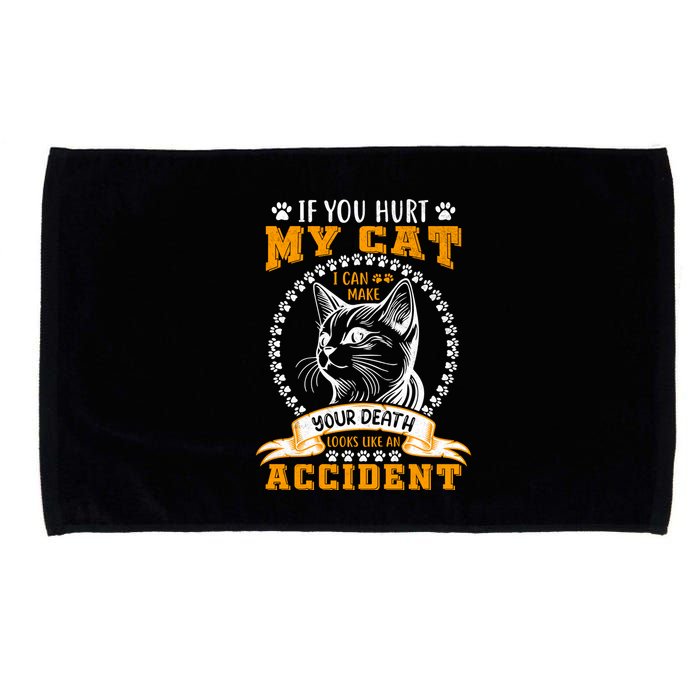 Protective Cat Owner Message Microfiber Hand Towel