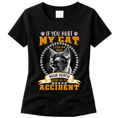 Protective Cat Owner Message Womens T-Shirt