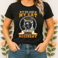 Protective Cat Owner Message Womens T-Shirt