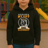 Protective Cat Owner Message Kids Hoodie