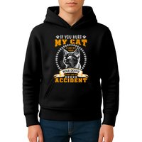 Protective Cat Owner Message Kids Hoodie