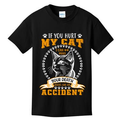 Protective Cat Owner Message Kids T-Shirt