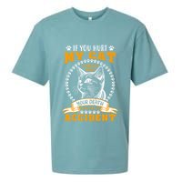 Protective Cat Owner Message Sueded Cloud Jersey T-Shirt