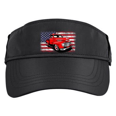 Patriotic Classic Old Pickup Truck American Flag Adult Drive Performance Visor