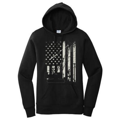 Patriotic Crane Operator Heavy Equipment Construction USA Women's Pullover Hoodie