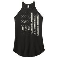 Patriotic Crane Operator Heavy Equipment Construction USA Women's Perfect Tri Rocker Tank