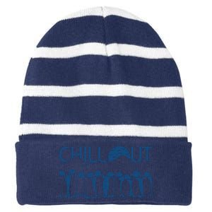 Penguins Chill Out Striped Beanie with Solid Band