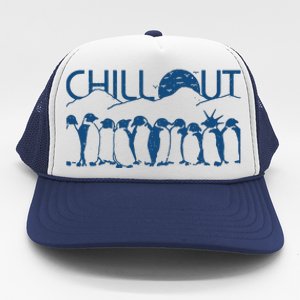 Penguins Chill Out Trucker Hat