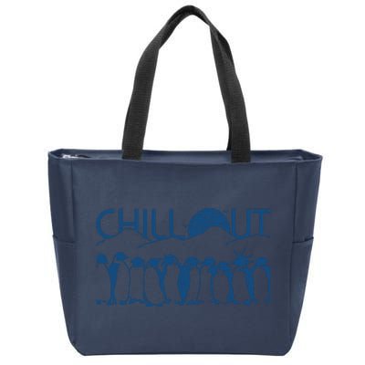 Penguins Chill Out Zip Tote Bag