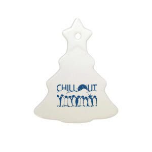 Penguins Chill Out Ceramic Tree Ornament