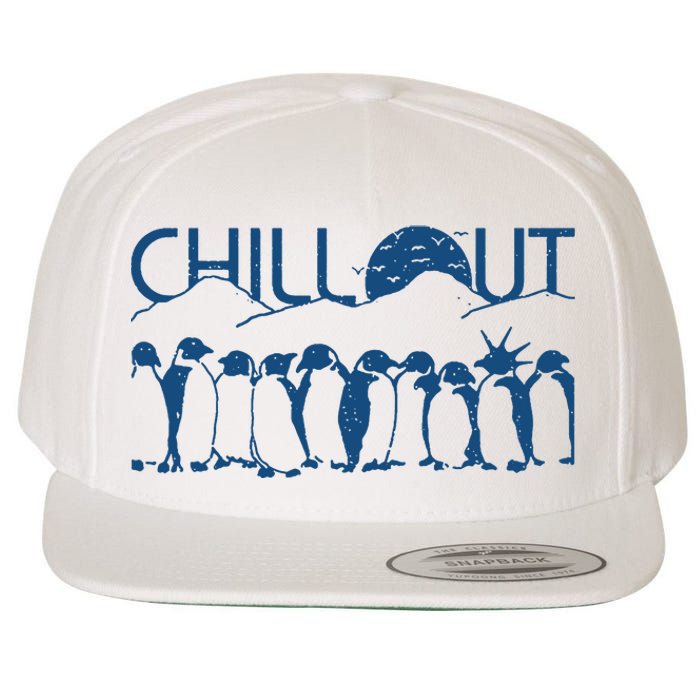 Penguins Chill Out Wool Snapback Cap