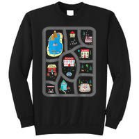 Play Cars On Dads Back Mat Road Car Race Track Gift Sweatshirt