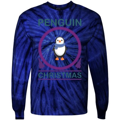 Penguin Christmas Tie-Dye Long Sleeve Shirt